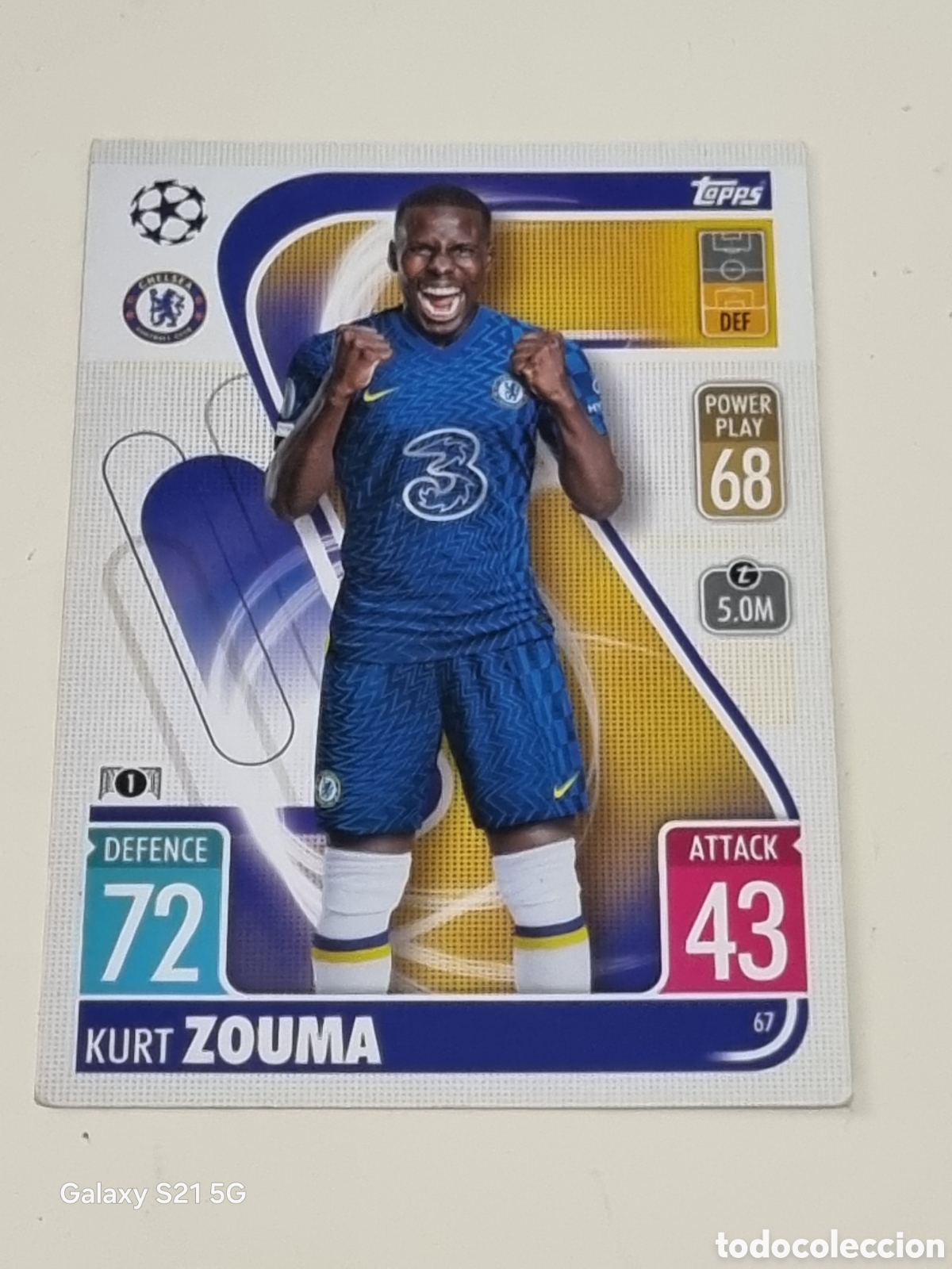 Trading Cards: 67 - ZOUMA GHELSEA TOPPS MATCH ATTAX 2021-2022