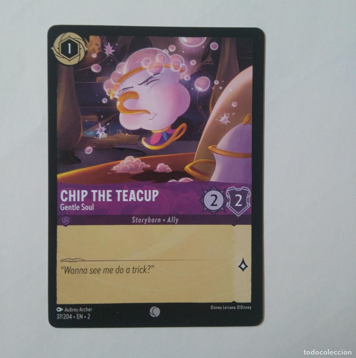 Trading cards: 2024 lorcana disney carta disney trading card 37 037 chip taza bella bestia beauty beast comun