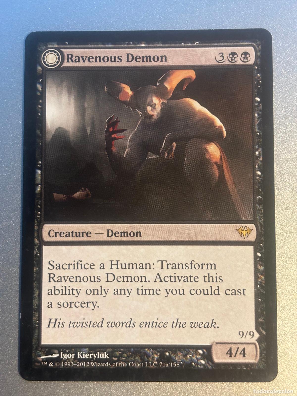 Cartas Colecion&aacute;veis: MAGIC THE GATHERING - RAVENOUS DEMON / ARCHDEMON OF GREED ( DARK ASCENSION )