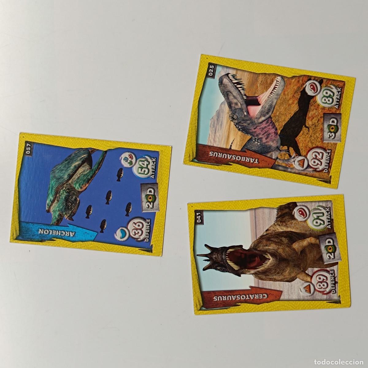 Trading cards: LOTE 3 TRADING CARD DINOSAURS. - Foto 2