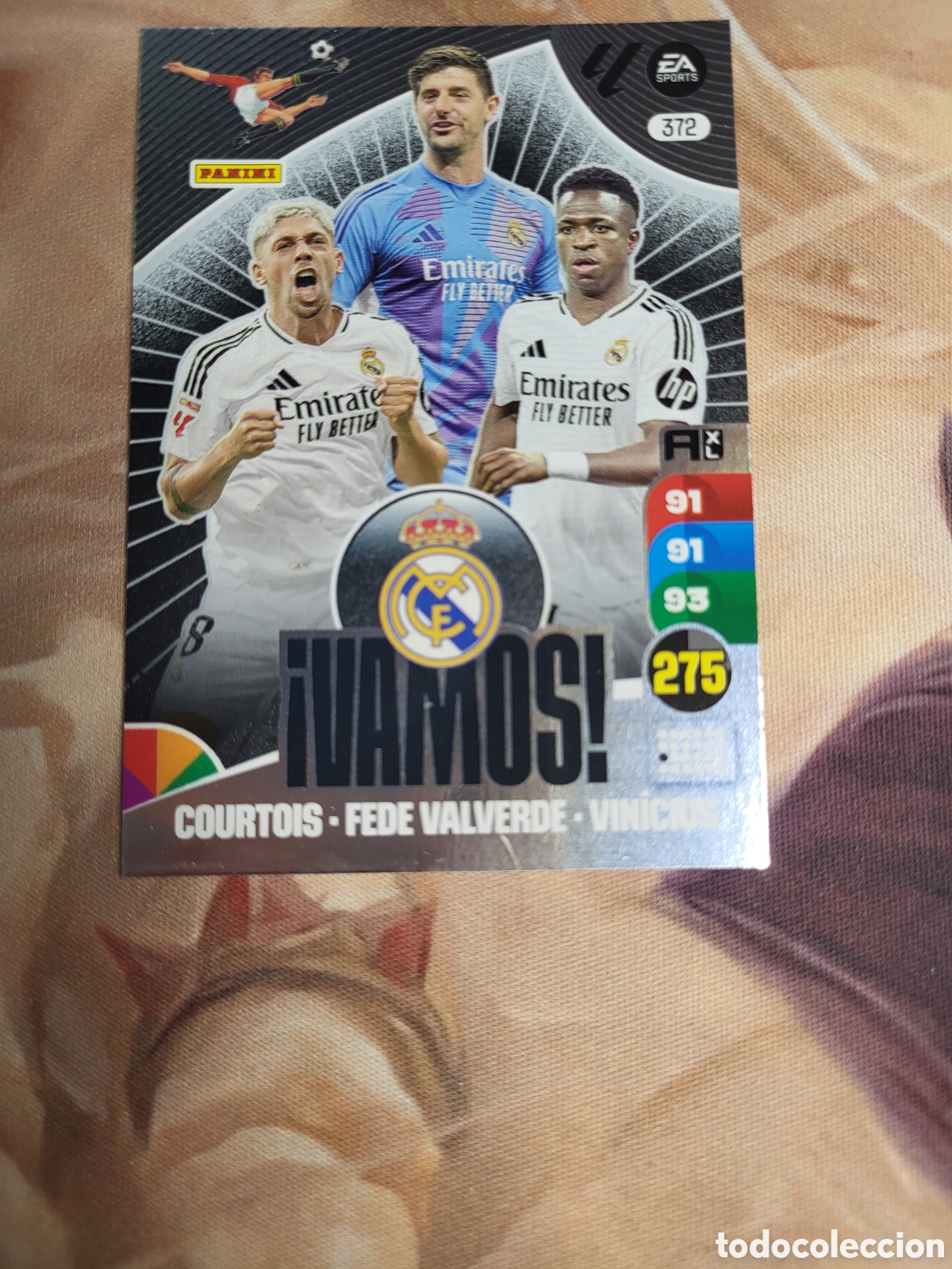 Trading Cards: 372 Courtois Fede Valverde Vinicius Vamos / Adrenalyn XL 2024