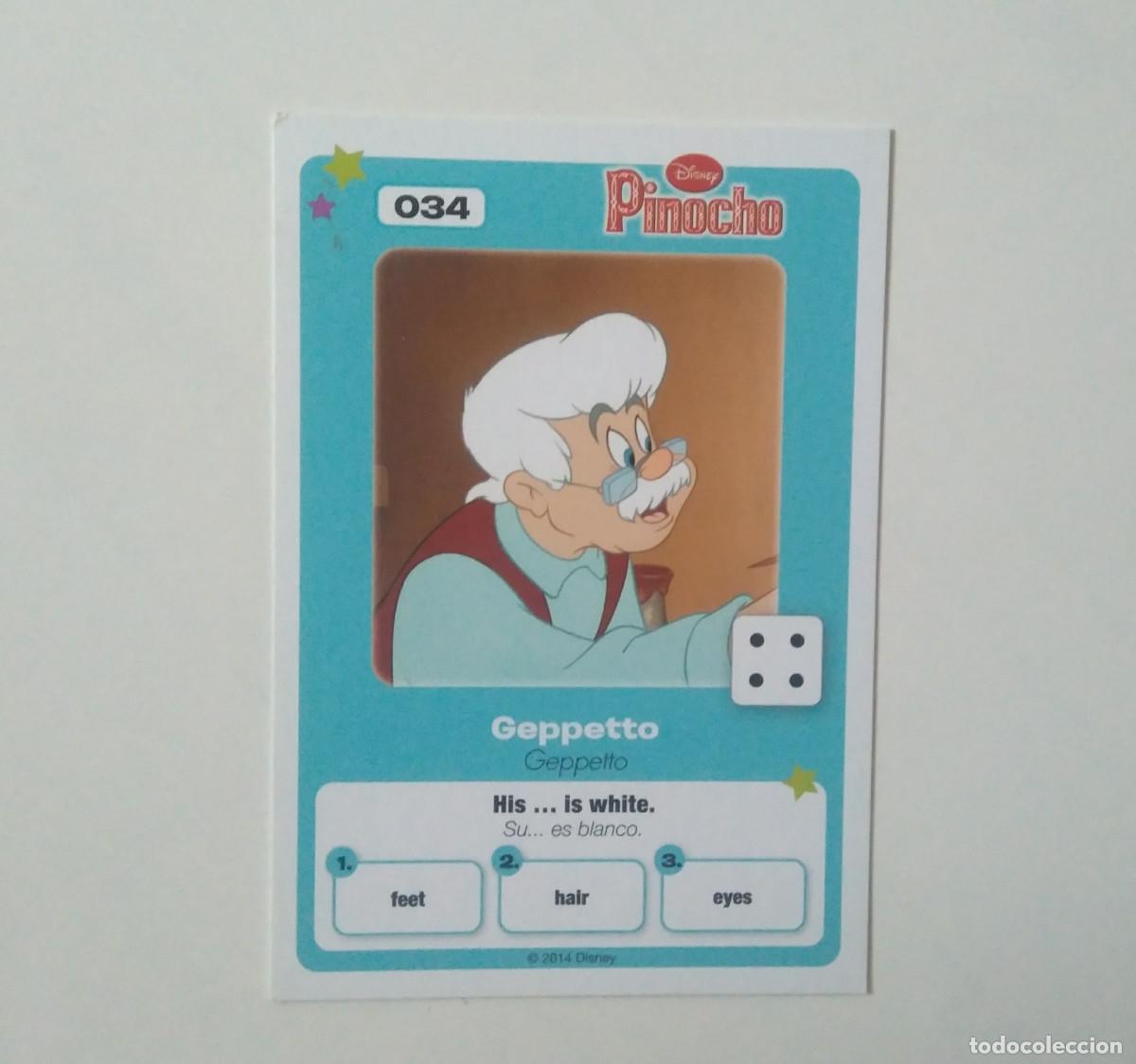 Trading Cards: carta hipercor disney card tarjeta de supermercado ingles pinocho 34 034 gepeto geppeto