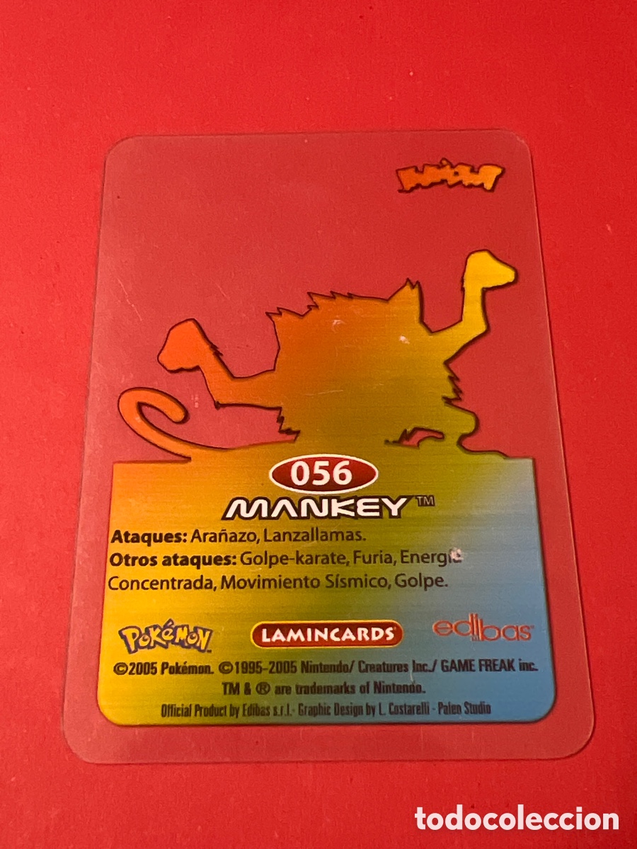 Trading cards: A1785. pokemon 2005 mankey 056 - Foto 2