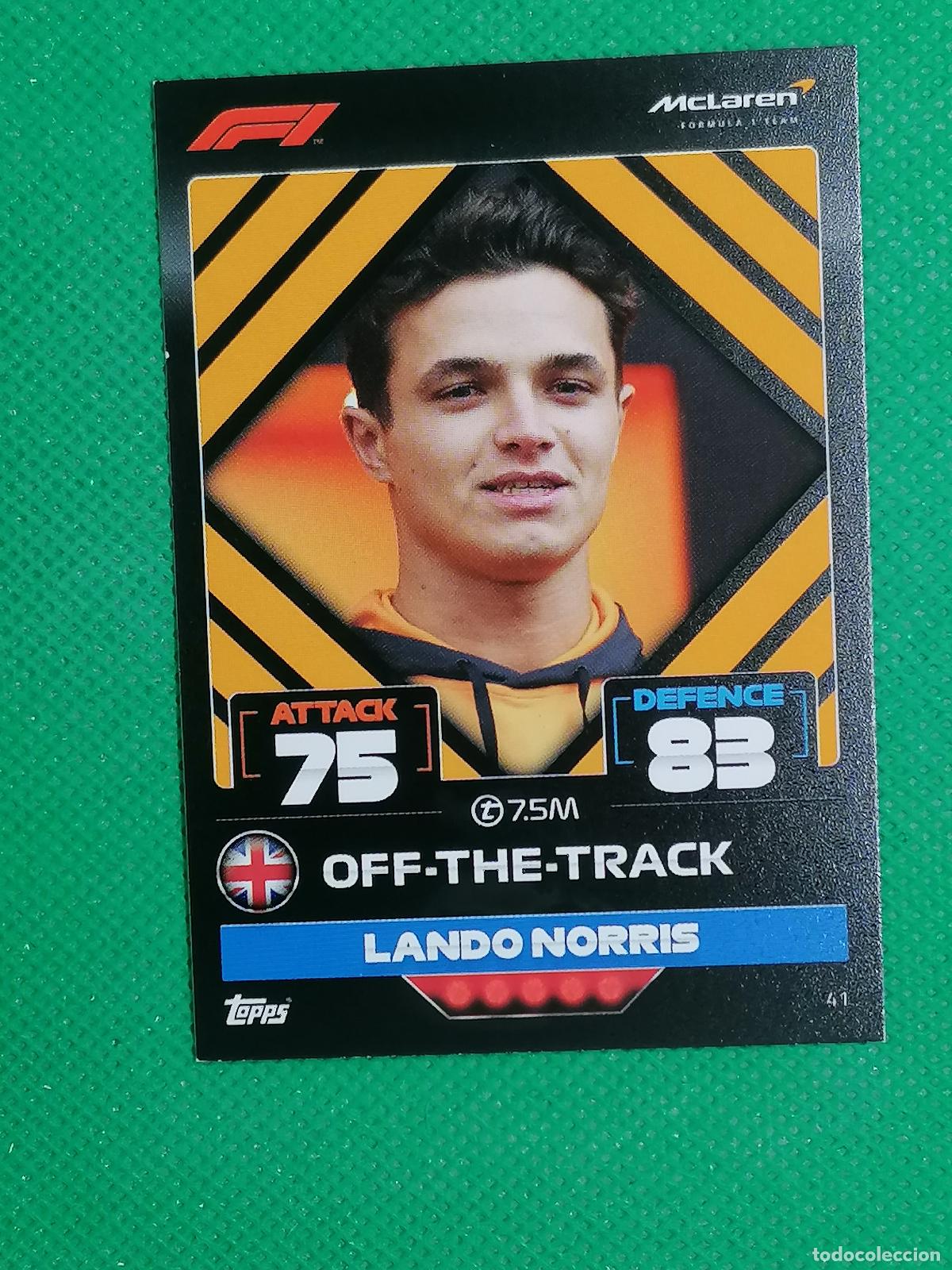 Trading Cards: 41 LANDO NORRIS OFF THE TRACK ⚽ FORMULA 1 F1 TURBO ATTAX 2022 ⚽