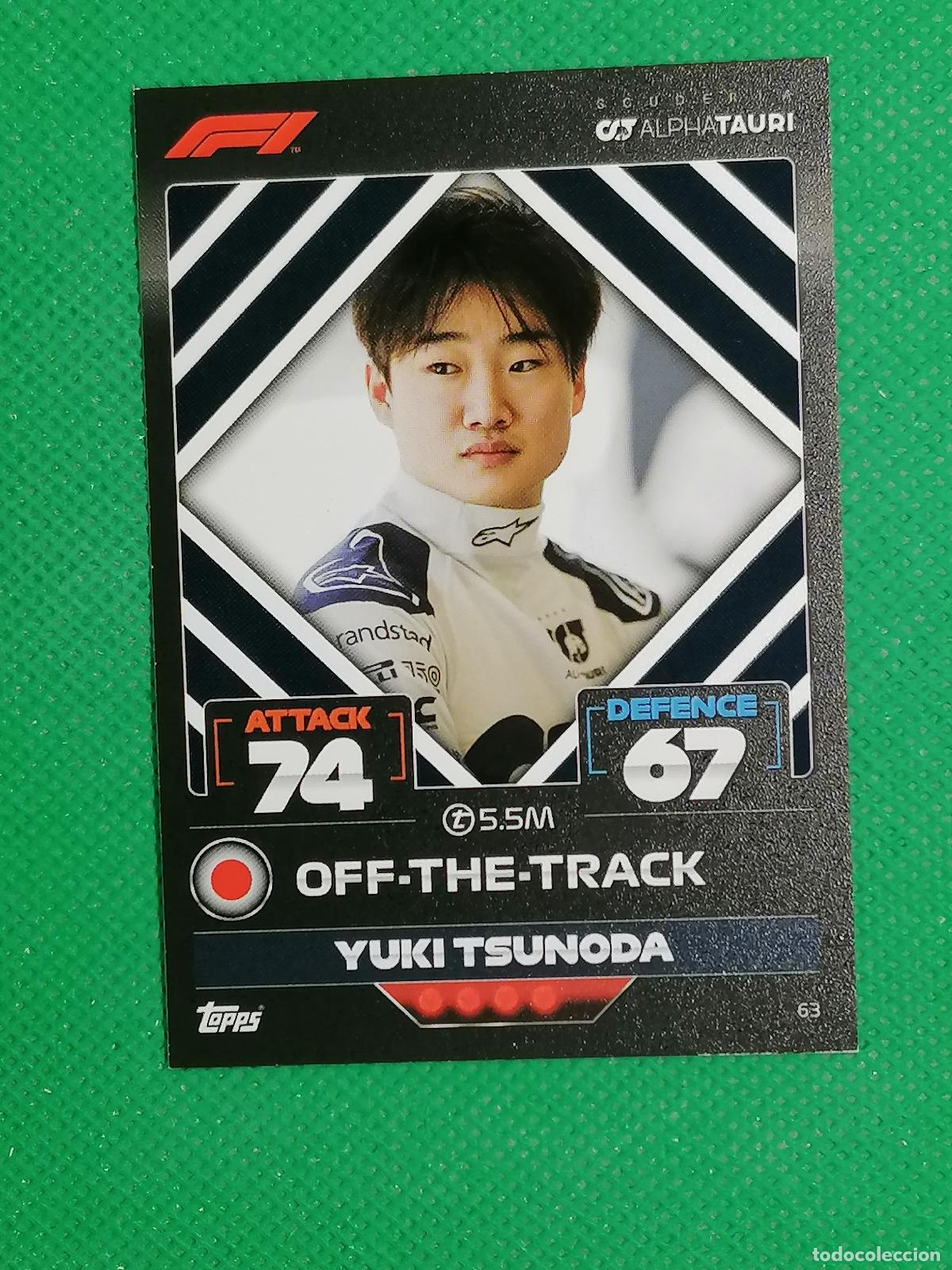 Trading Cards: 63 YUKI TSUNODA OFF THE TRACK ⚽ FORMULA 1 F1 TURBO ATTAX 2022 ⚽