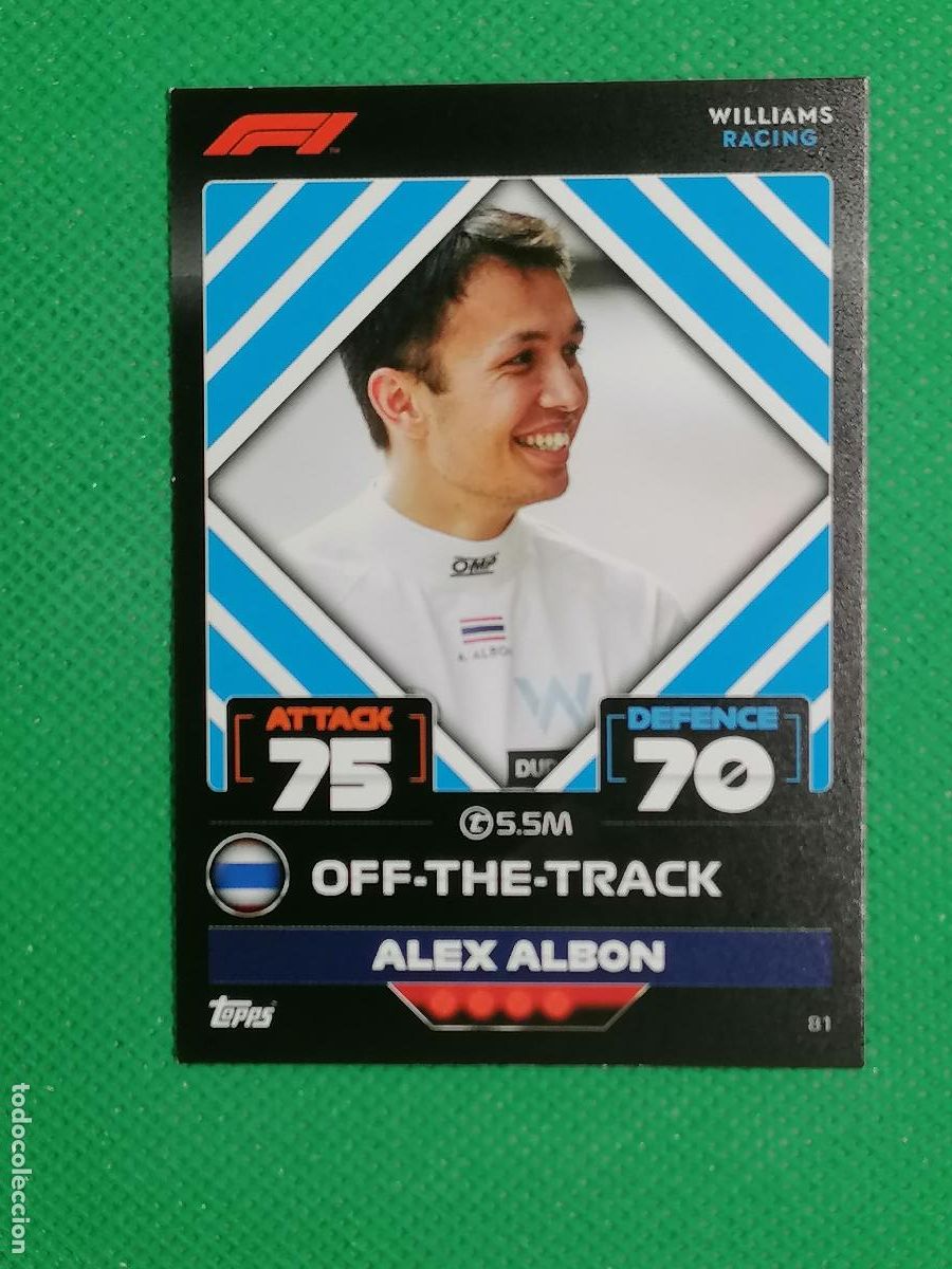 Trading Cards: 81 ALEX ALBON OFF THE TRACK ⚽ FORMULA 1 F1 TURBO ATTAX 2022 ⚽