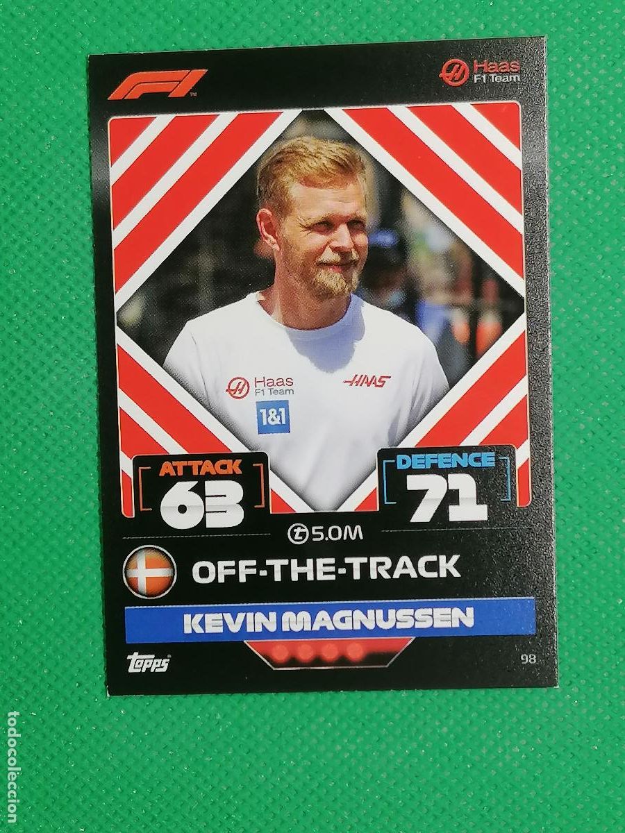 Trading Cards: 98 KEVIN MAGNUSSEN OFF THE TRACK ⚽ FORMULA 1 F1 TURBO ATTAX 2022 ⚽