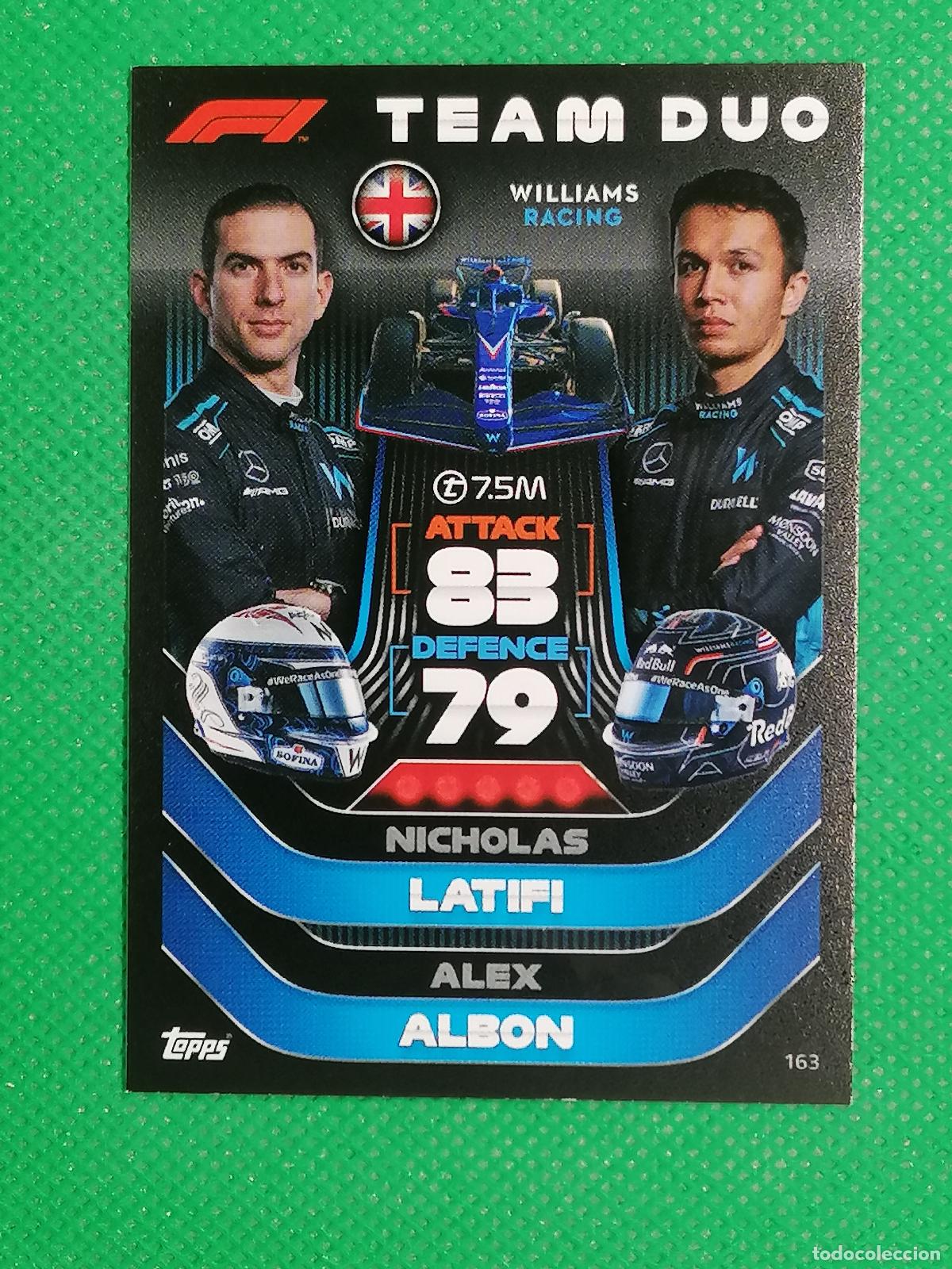 Trading Cards: 163 LATIFI ALBON TEAM DUO ⚽ FORMULA 1 F1 TURBO ATTAX 2022 ⚽