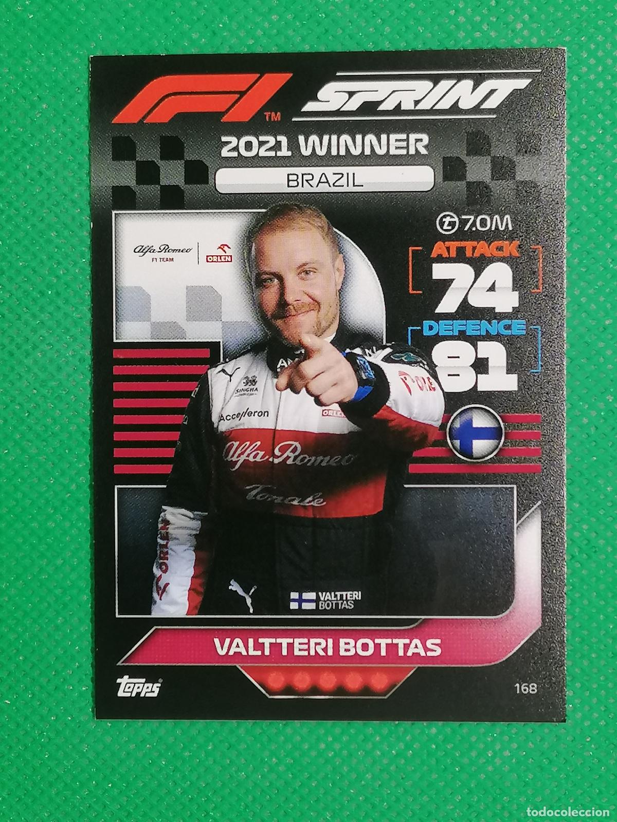 Trading Cards: 168 VALTTERI BOTTAS SPRINT ⚽ FORMULA 1 F1 TURBO ATTAX 2022 ⚽