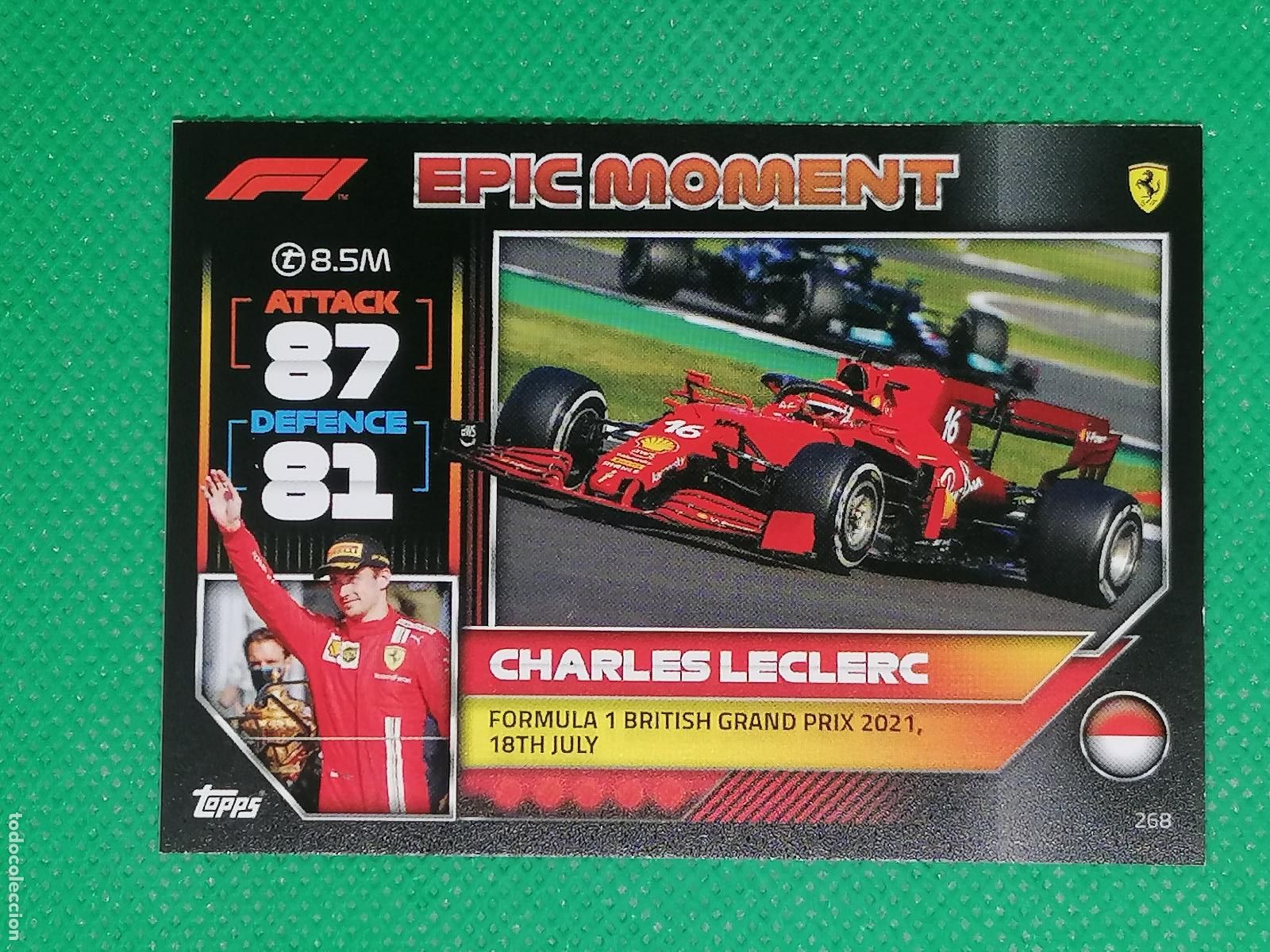 Trading Cards: 268 CHARLES LECLERC EPIC MOMENT ⚽ FORMULA 1 F1 TURBO ATTAX 2022 ⚽