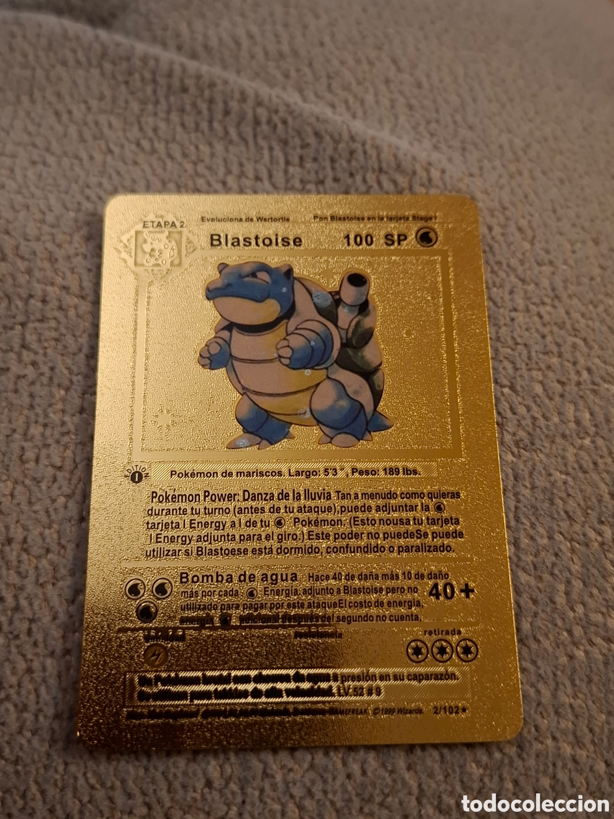 Trading cards: POKEMON BLASTOISE ETAPA 2 DORADA - Foto 1