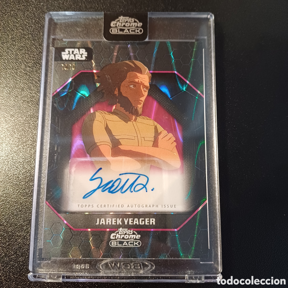 Trading cards: #ALS-SL SCOTT LAWRENCE AS JAREK YEAGER 10/10 AUTO STAR WARS TOPPS CHROME BLACK 2024