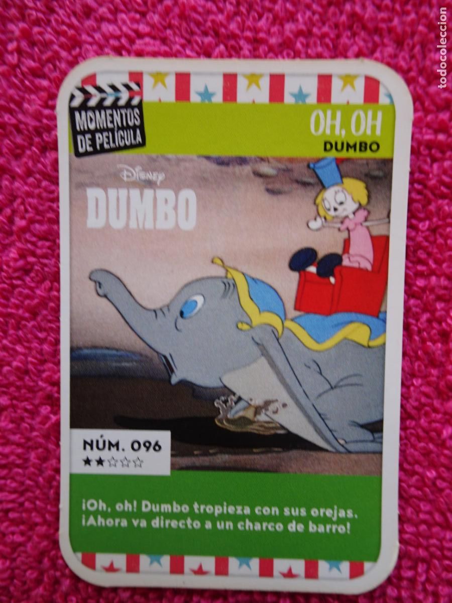 Trading Cards: dumbo momentos de pel&iacute;culas 96 supermercados carrefour 2019