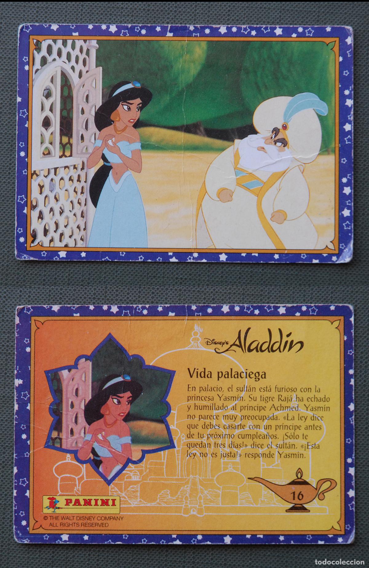 Trading Cards: CROMO / CARTA ALADDIN N&ordm; 16 - VIDA PALACIEGA - DISNEY - DISNEY&acute;S