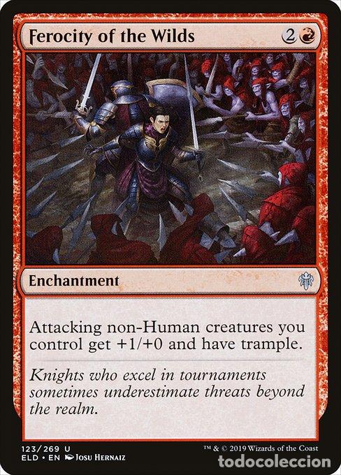 Trading Cards: Carta MTG-Ferocity of the Wilds-Throne of Eldraine-123-EN-EX- U - Magic the Gathering