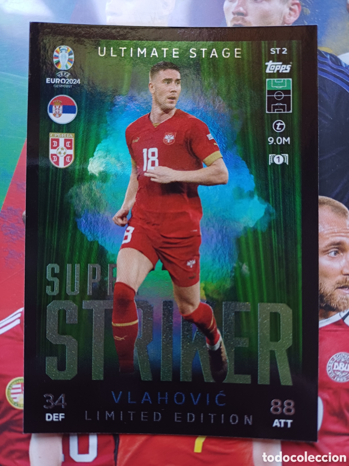 Figurine Collezionabili: #ST2 VLAHOVIC SERBIA SUPER STRIKER LIMITED EDITION TOPPS MATCH ATTAX EURO 2024