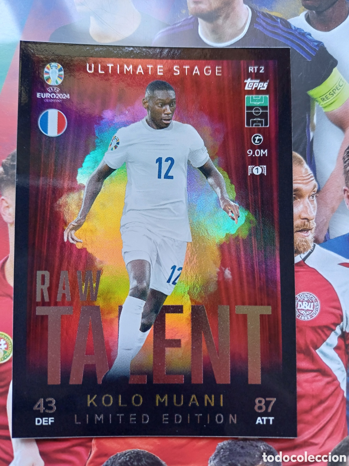 Figurine Collezionabili: #RT2 KOLO MUANI FRANCE RAW TALENT LIMITED EDITION TOPPS MATCH ATTAX EURO 2024