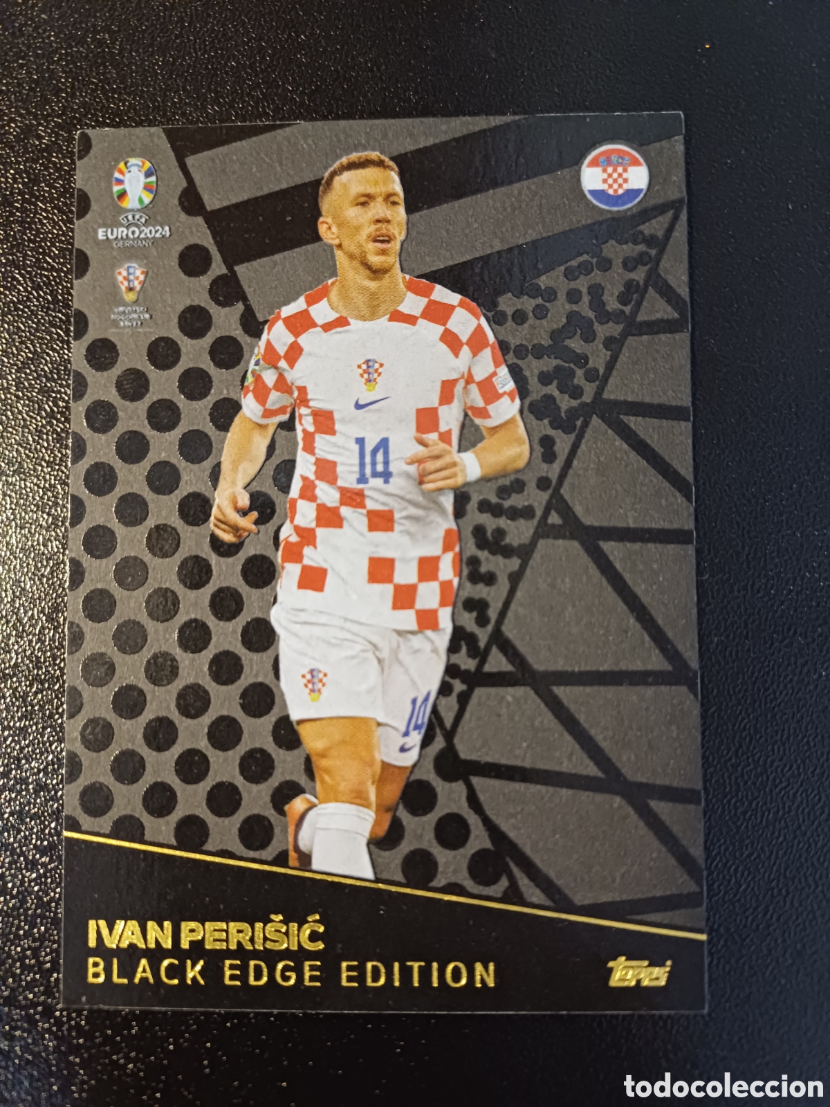Figurine Collezionabili: #BE6 IVAN PERISIC CROATIA BLACK EDGE EDITION TOPPS MATCH ATTAX EURO 2024