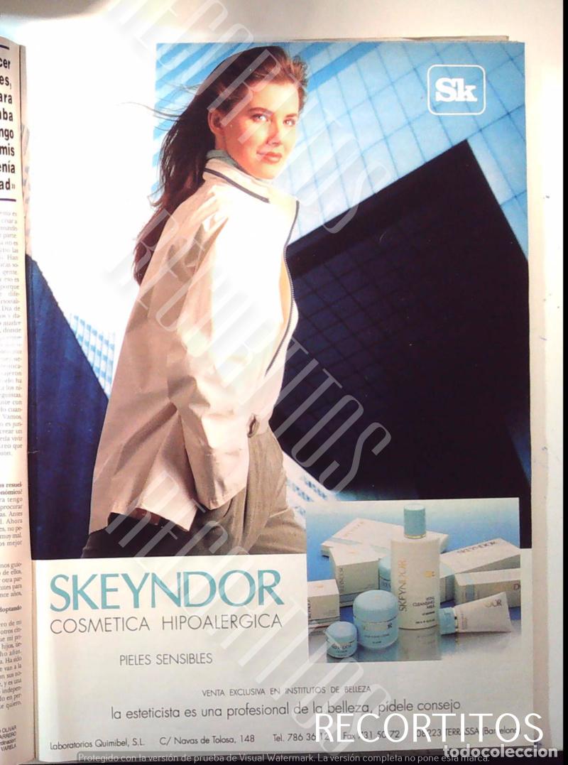 Trading Cards: skeyndor anuncio publicidad cosmetica piel sensible