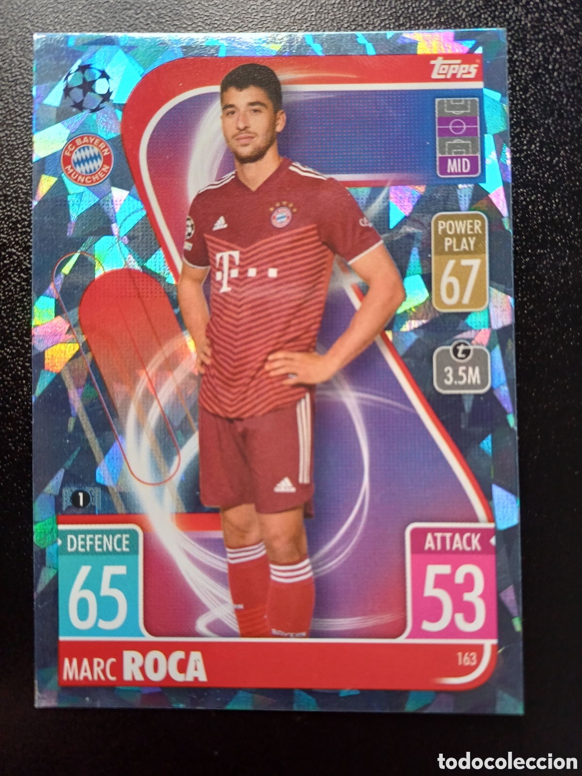 Figurine Collezionabili: #163 MARC ROCA FC BAYERN MUNCHEN CRYSTAL PARALELL TOPPS MATCH ATTAX 2021/22