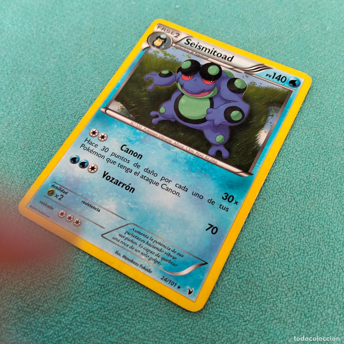 Trading cards: Seismitoad 24/101 2012 carta Pok&eacute;mon espa&ntilde;ol - Foto 2