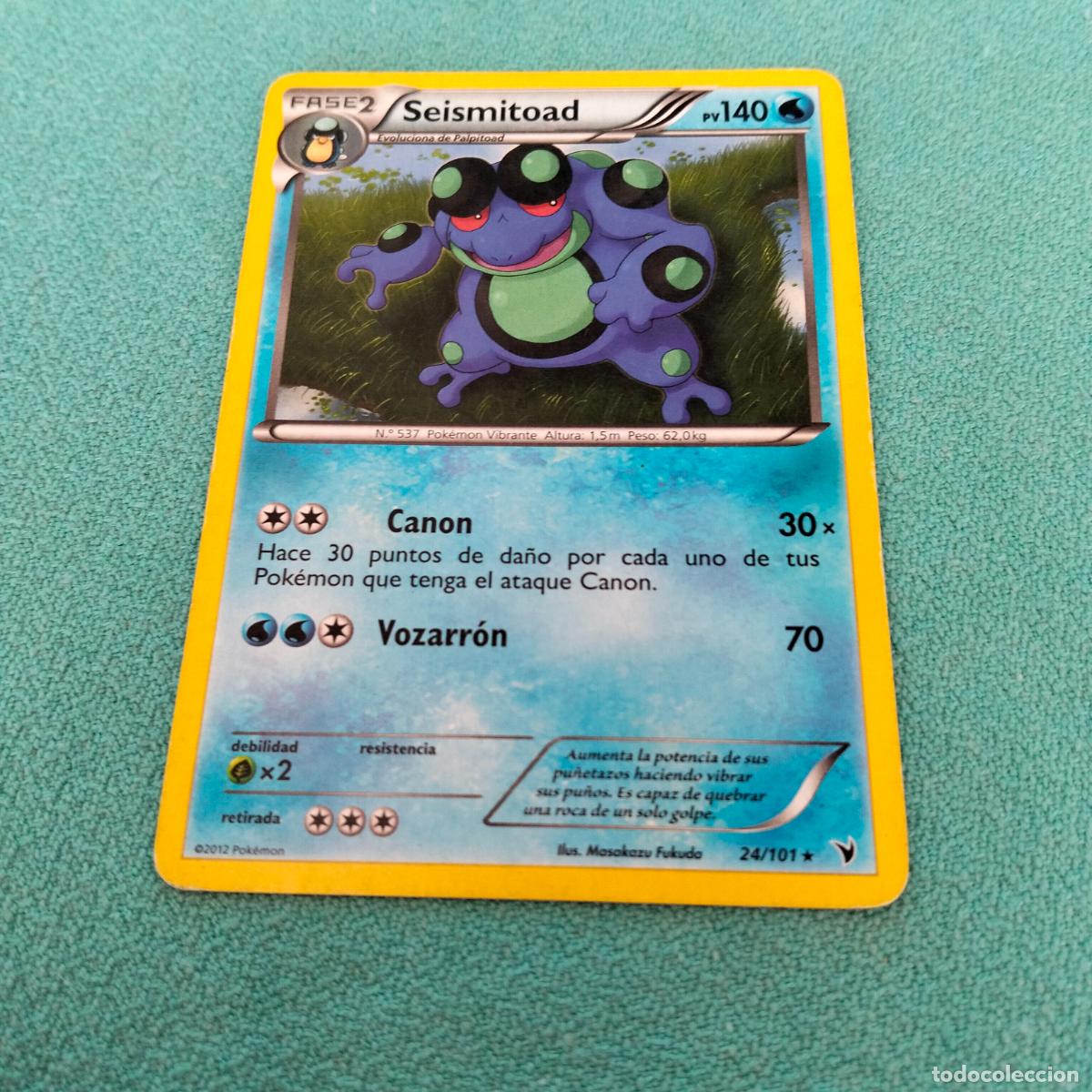Trading cards: Seismitoad 24/101 2012 carta Pok&eacute;mon espa&ntilde;ol - Foto 1