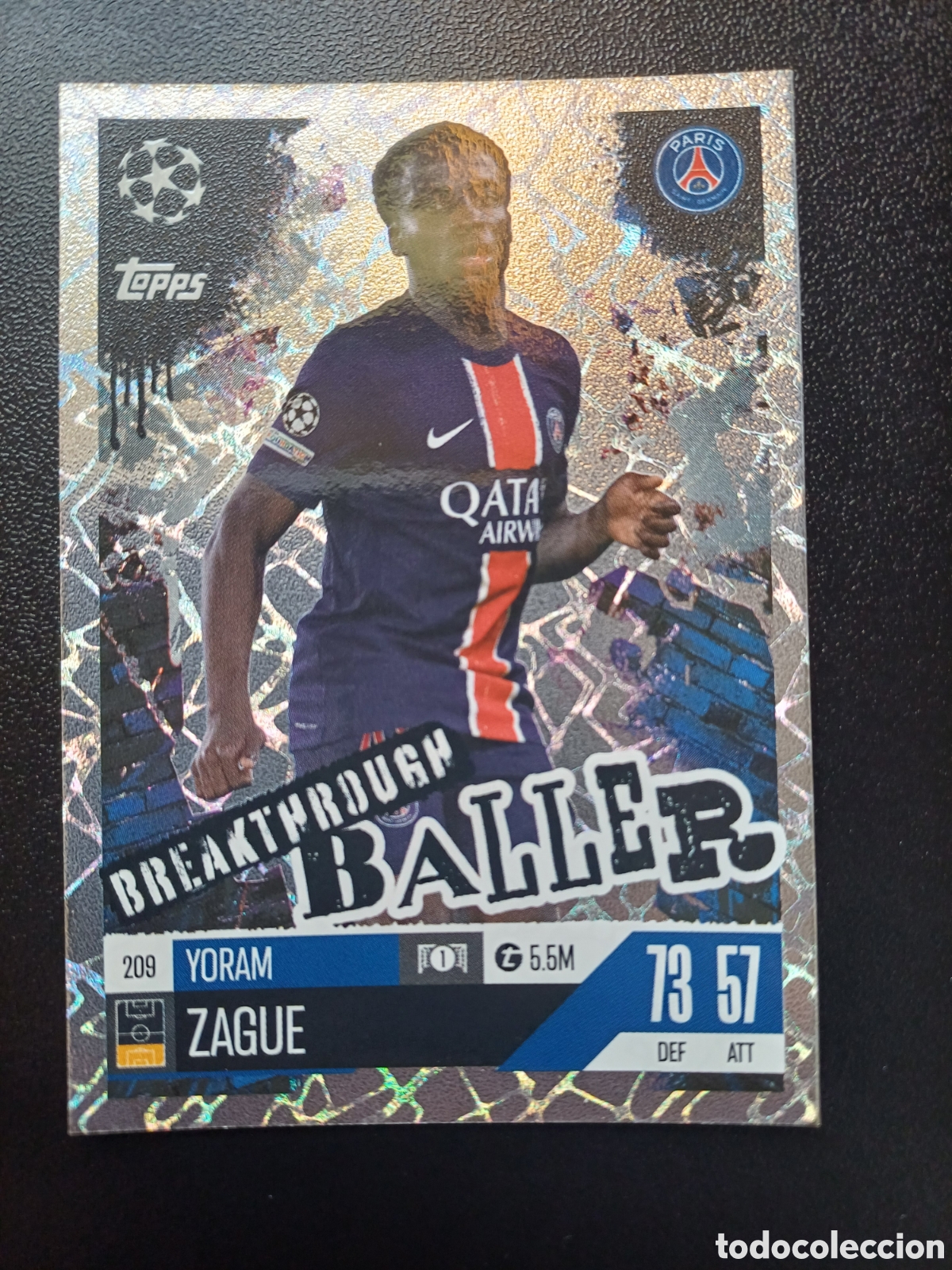 Sammelkarten: #209 YORAM ZAGUE PARIS SAINT-GERMAIN TOPPS MATCH ATTAX EXTRA 2024/25