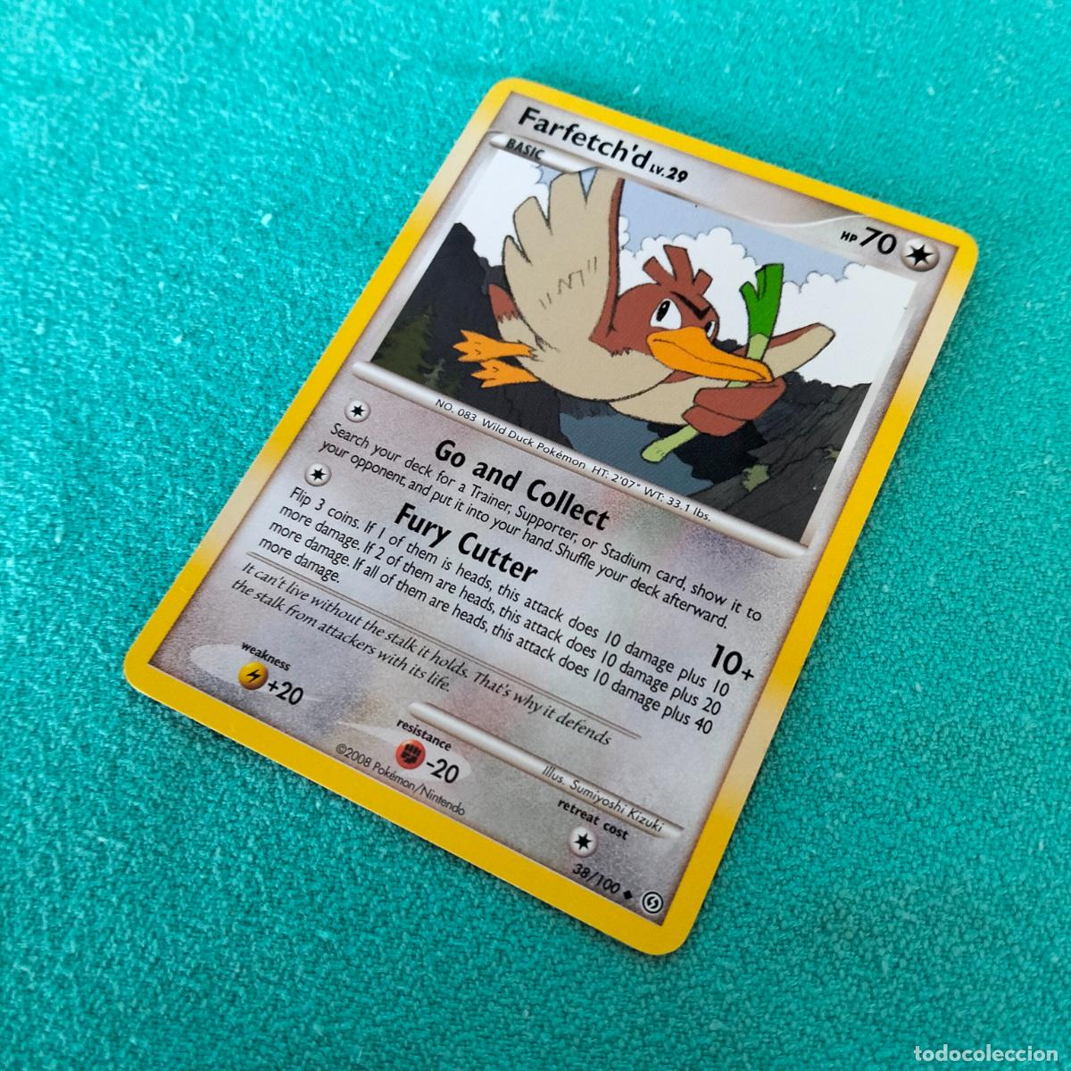 Trading cards: Farfetchd 38/100 2008 carta Pok&eacute;mon ingl&eacute;s - Foto 2