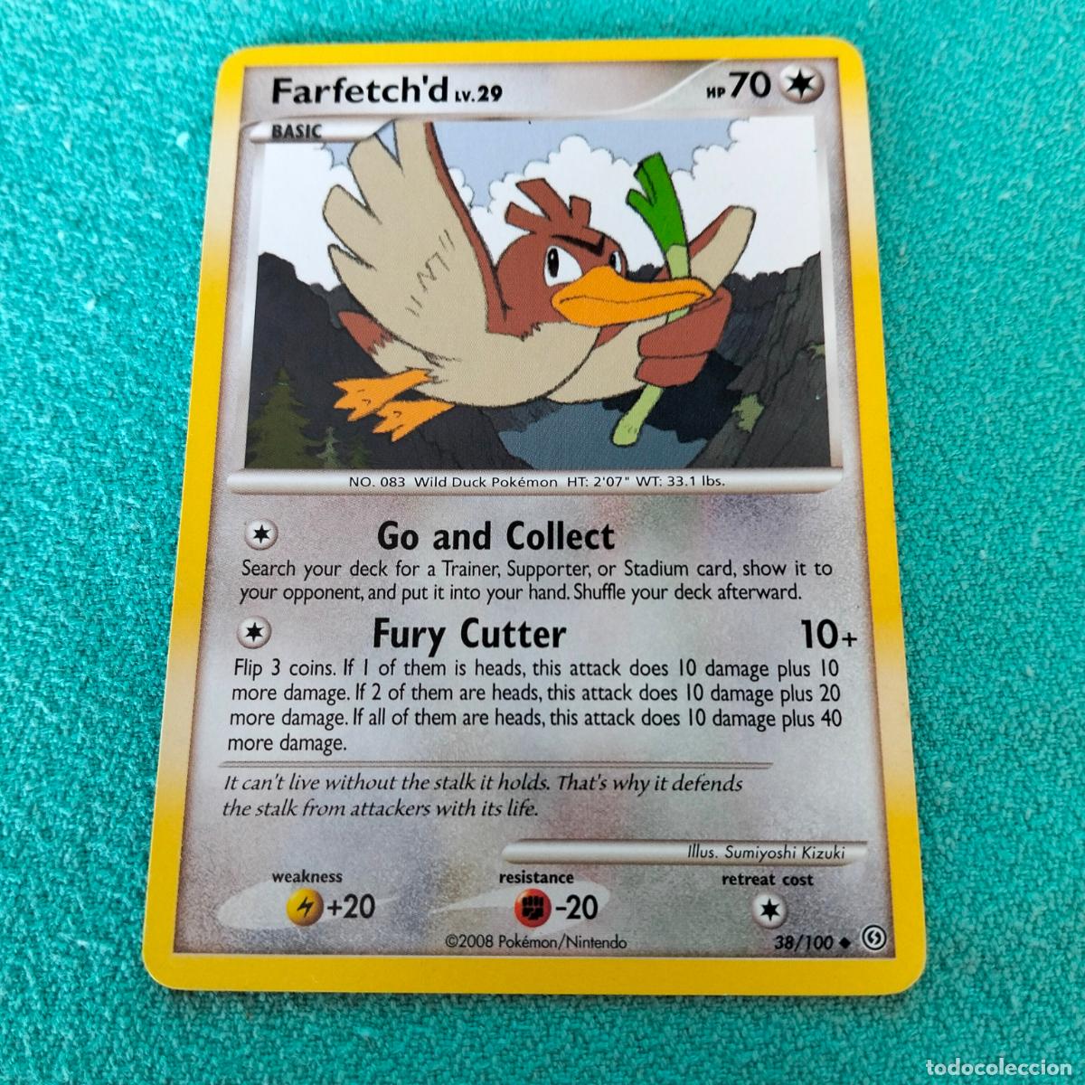 Trading cards: Farfetchd 38/100 2008 carta Pok&eacute;mon ingl&eacute;s - Foto 1