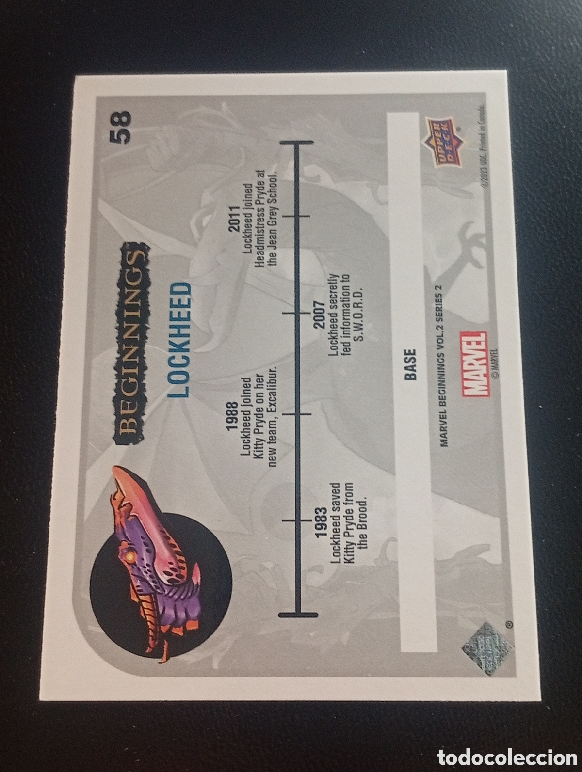 Trading cards: 58 LOCKHEED BEGINNINGS UPPER DECK 2023 MARVEL CROMOS CARDS PANINI TOPPS TCG - Foto 2