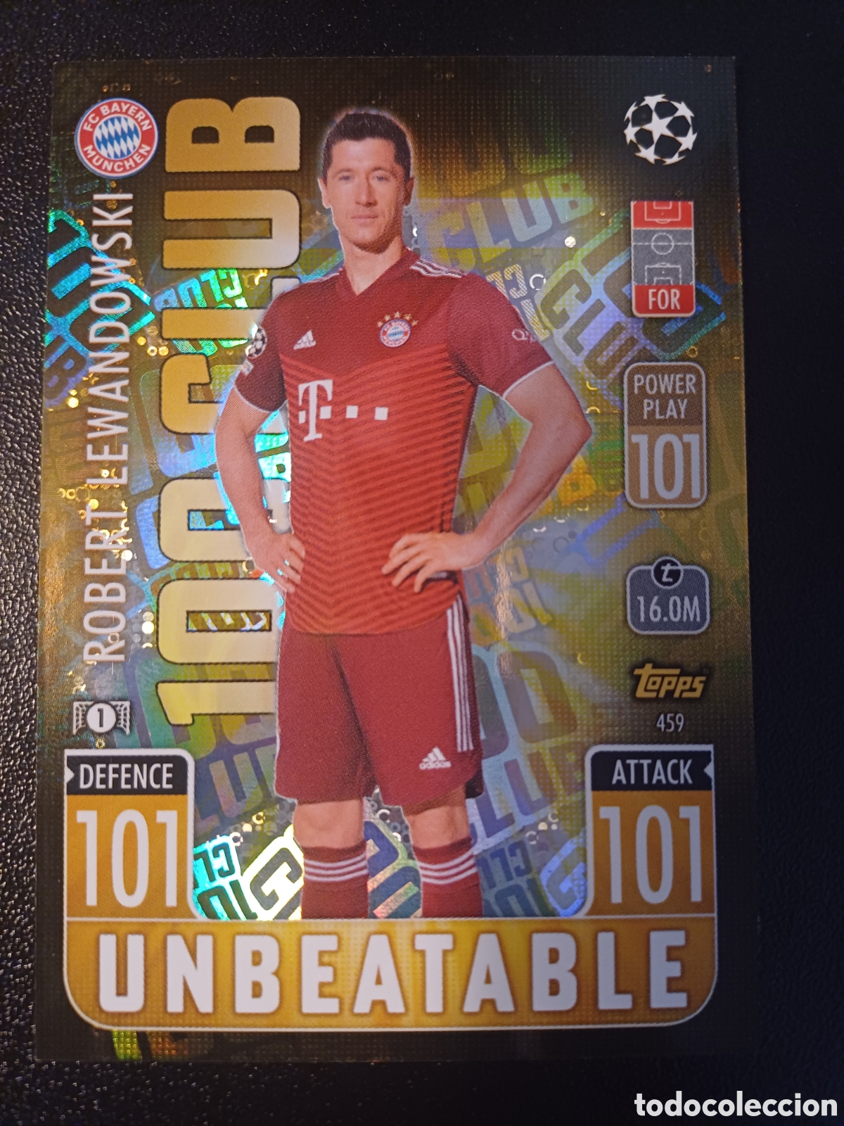 Trading Cards: #459 ROBERT LEWANDOWSKI FC BAYERN MUNCHEN 100 CLUB TOPPS MATCH ATTAX 2021/22