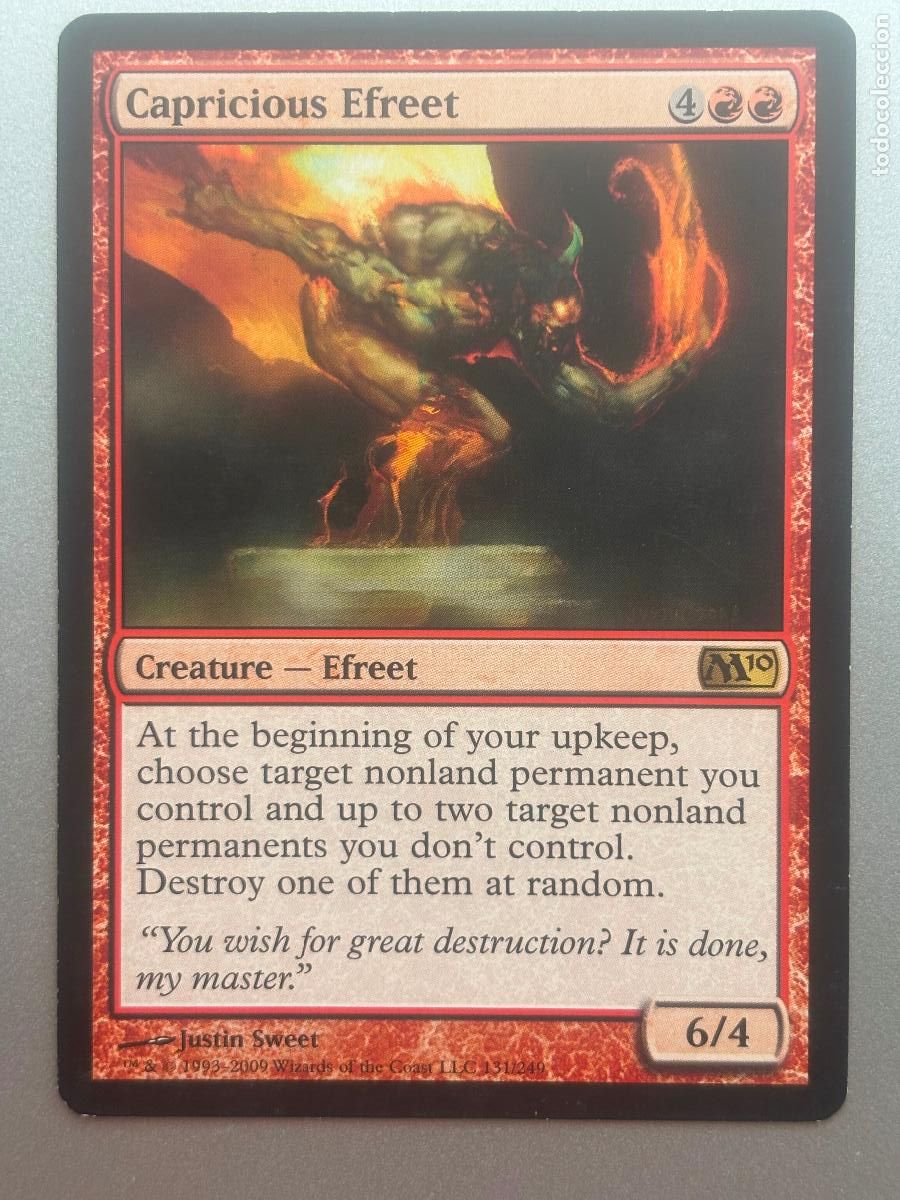 Trading cards: MAGIC THE GATHERING - CAPRICIOUS EFREET ( MAGIC 2010 ) - Foto 1