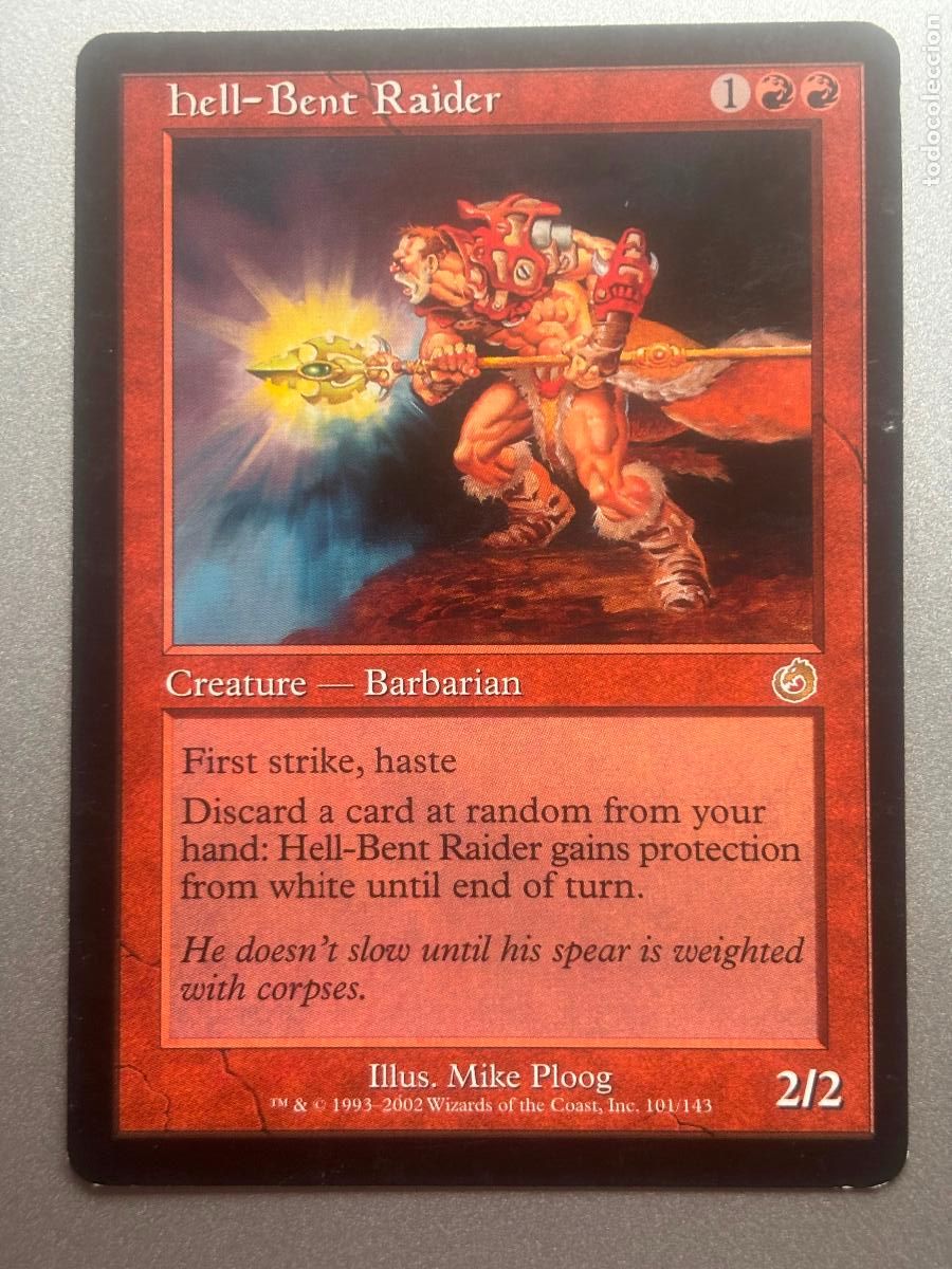 Trading cards: MAGIC THE GATHERING - HELL-BENT RAIDER ( TORMENT ) - Foto 1