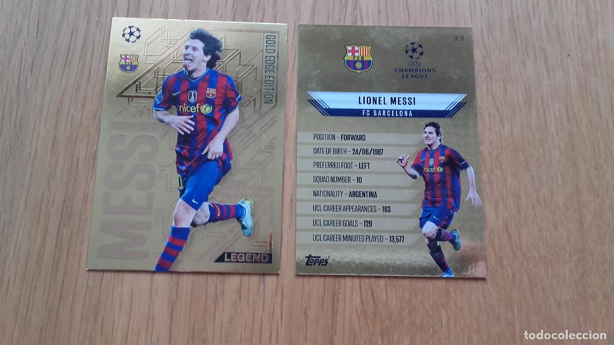 Trading cards: messi barcelona gold edge edition legend topps match attax champions 2024 2025