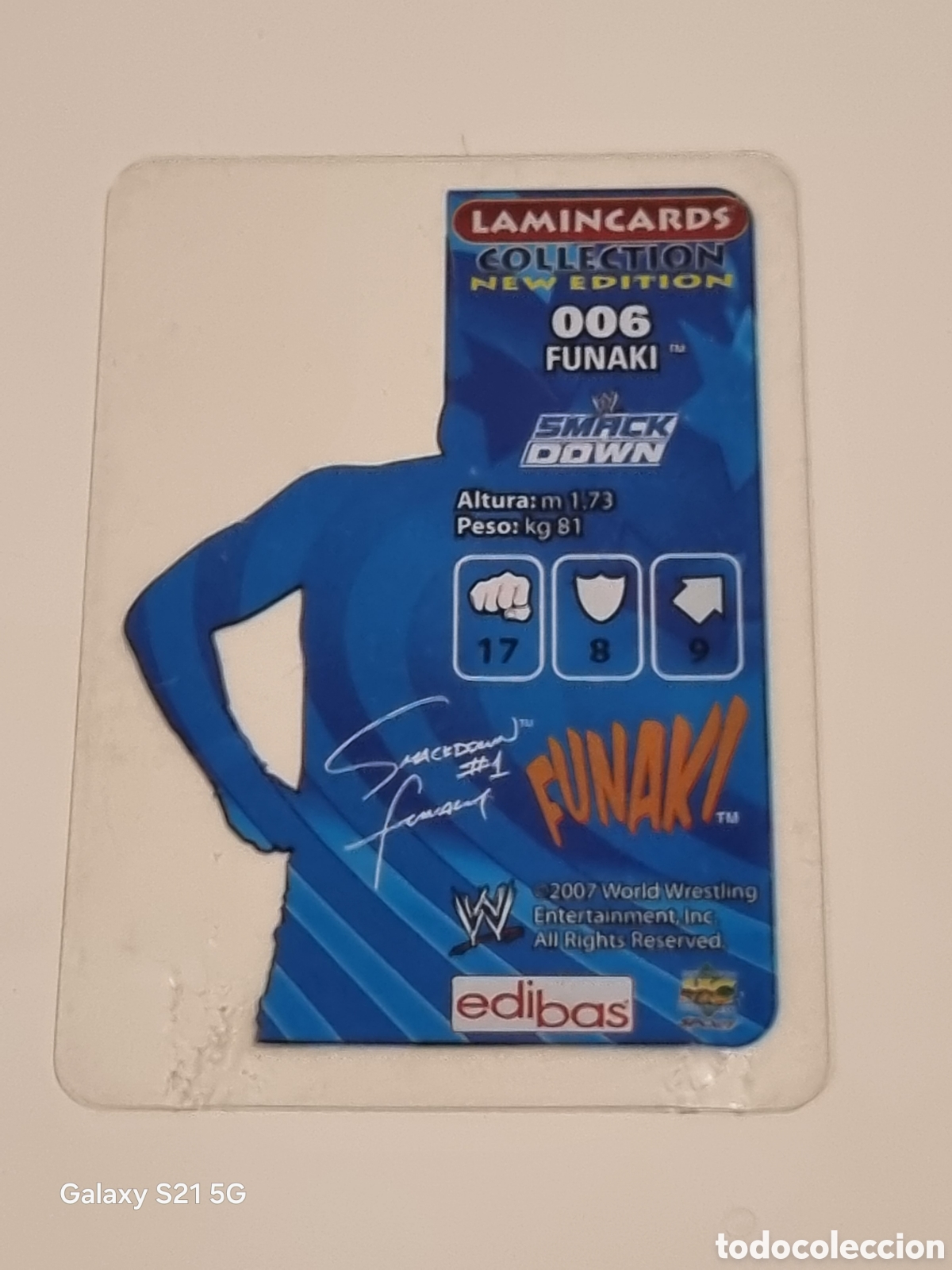 Trading cards: 006 - FUNAKI - LAMINCARDS NEW EDITION SMACK DOWN 2007 - Foto 2