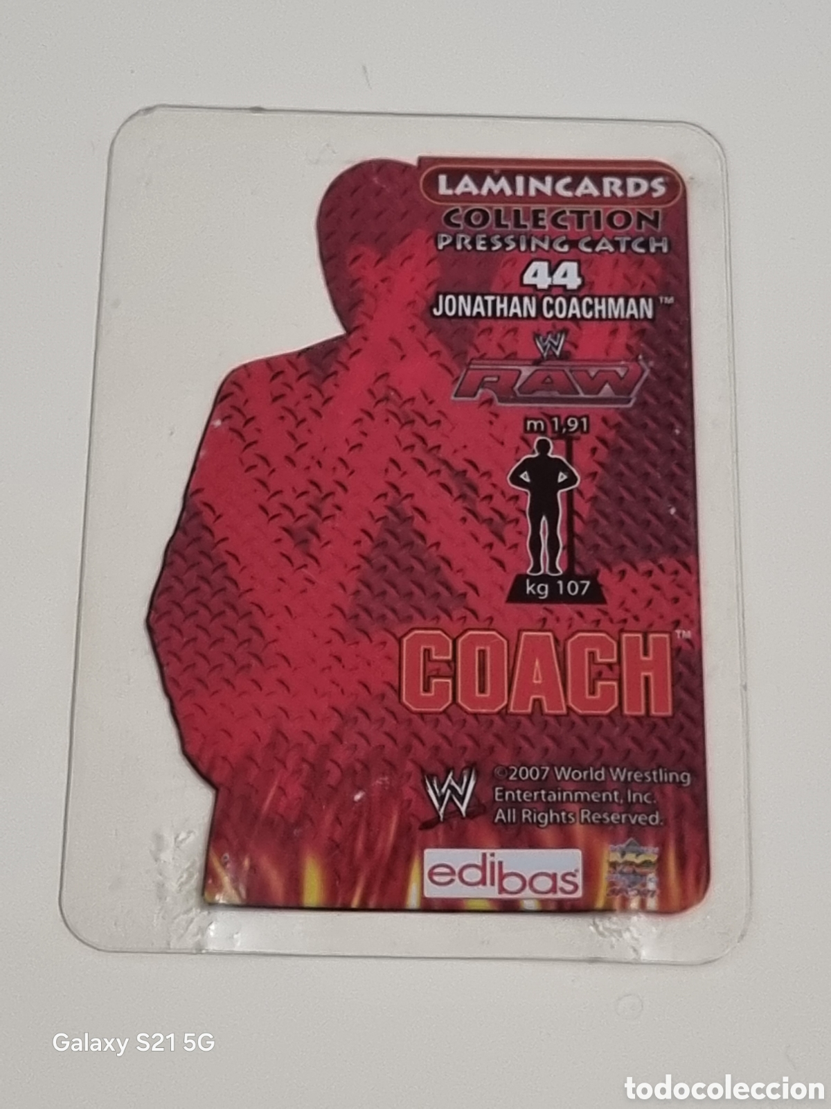 Trading cards: 44 - JONATHAN COACHMAN - LAMINCARDS PRESSING CATCH RAW 2007 - Foto 2