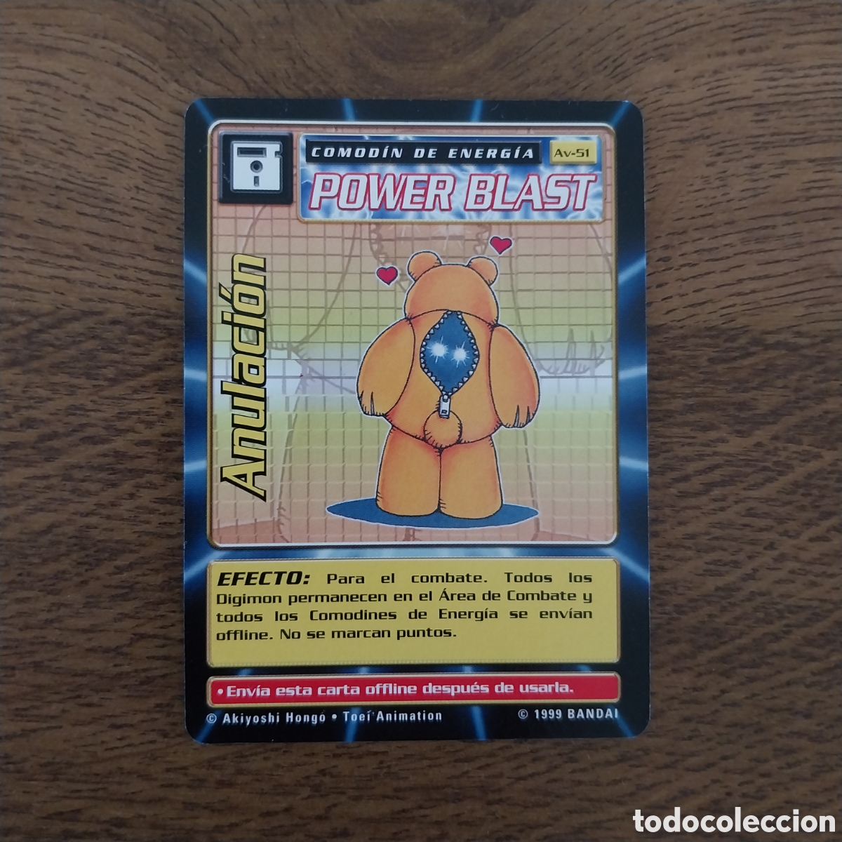 Trading Cards: ANULACI&Oacute;N AV-51 DIGIMON ORIGINAL 1999 BANDAI DIGI-BATTLE CARD GAME SERIE 1 BOOSTER NIVEL AVANZADO