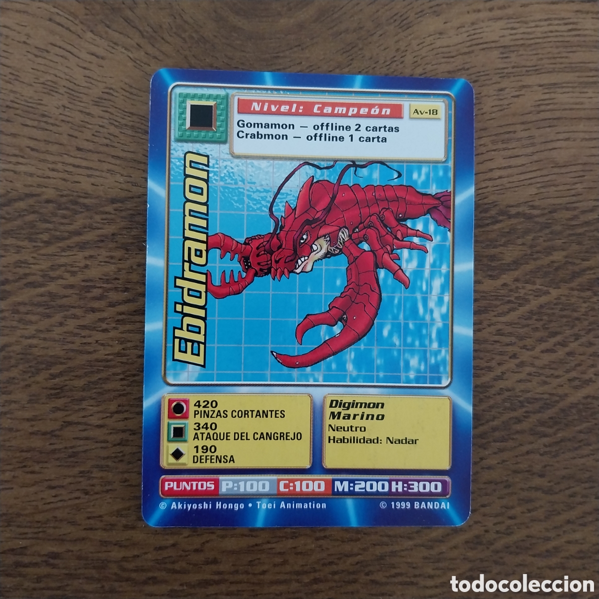 ebidramon av-18 digimon original 1999 bandai di - Buy Antique trading cards  on todocoleccion