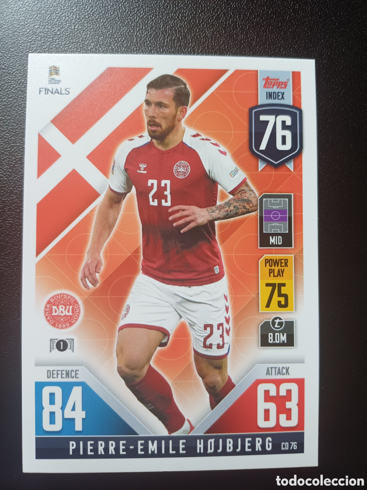 Cartas Colecion&aacute;veis: #CD76 PIERRE-EMILE HOJBJERG DENMARK TOPPS MATCH ATTAX 101 THE ROAD TO UEFA NATIONS LEAGUE FINALS