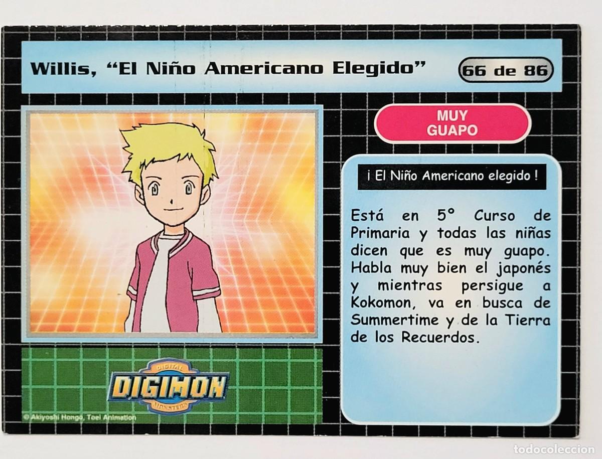 Trading cards: CROMO DIGIMON WILLIS EL NI&Ntilde;O AMERICANO ELEGIDO - Foto 2