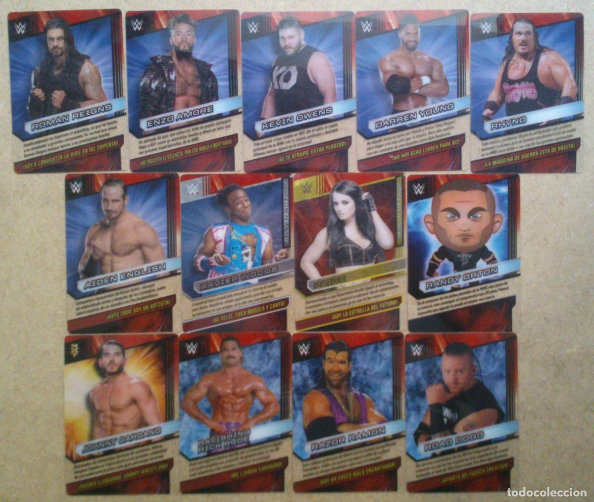 Trading cards: LOTE DE 13 LAMINCARDS WWE 2016 - Foto 1