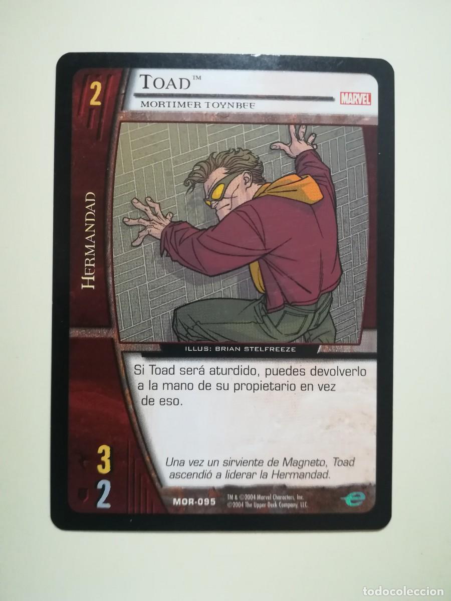 Trading cards: VS System MOR N&ordm; 095. Hermandad. Toad. Mortimer Toynbee. Marvel Origenes. - Foto 1