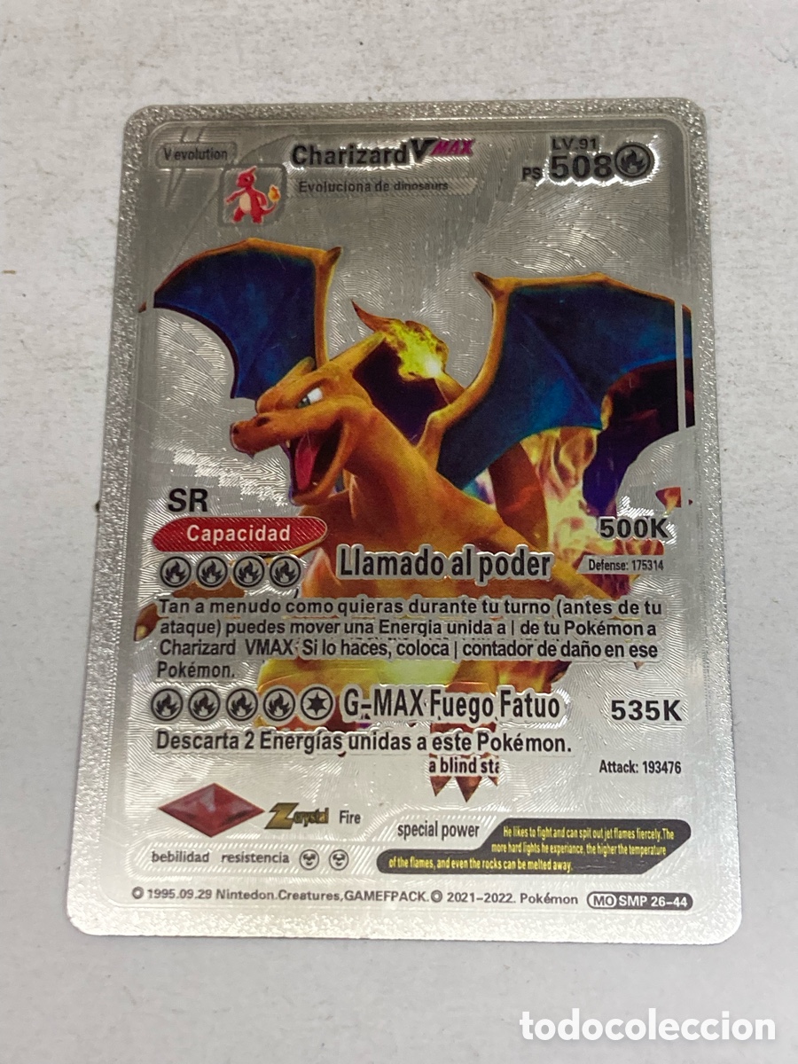 Trading cards: Carta plateada Charizard VMAX - Foto 1
