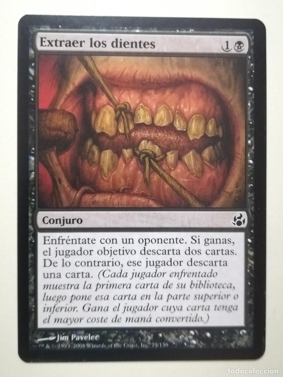 Trading cards: Magic The Gathering. Extraer los dientes. Conjuro. - Foto 1
