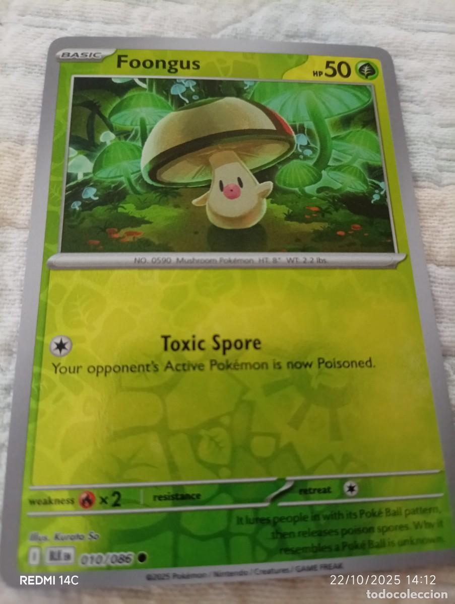 carta de pokmon del tipo foongus, nmero 010/0 - Compra venta en  todocoleccion