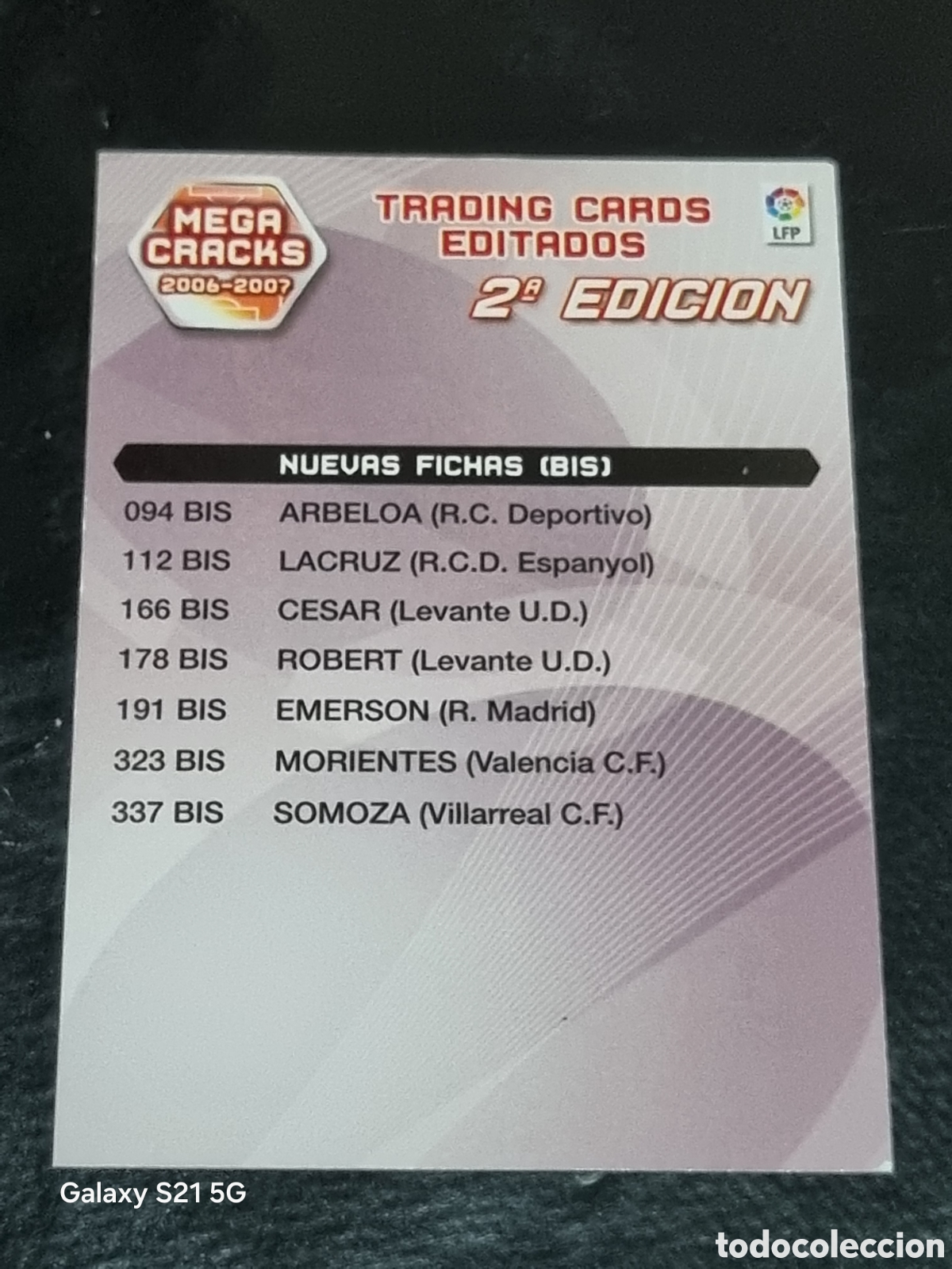 Trading cards: &Iacute;NDICE SRGUNDA EDICI&Oacute;N MEGACRACKS 2006 2007 - Foto 1