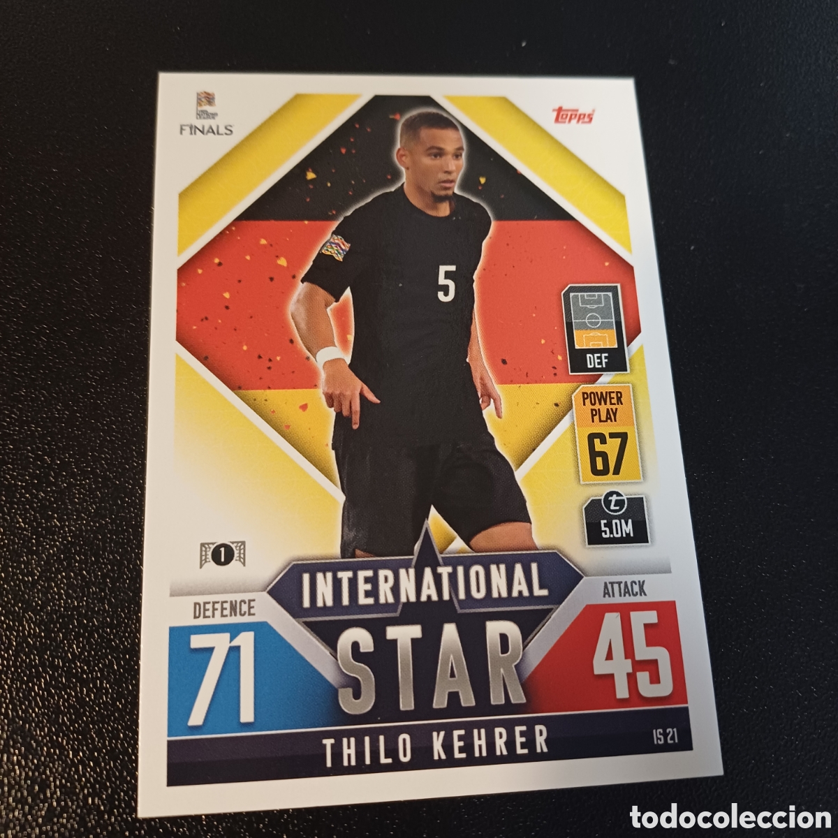 Figurine Collezionabili: #IS21 THILO KEHRER GERMANY TOPPS MATCH ATTAX 101 THE ROAD TO UEFA NATIONS LEAGUE FINALS 2022
