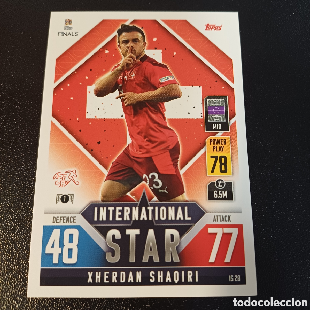 Trading Cards: #IS28 XHERDAN SHAQIRI SWITZERLAND TOPPS MATCH ATTAX 101 THE ROAD TO UEFA NATIONS LEAGUE FINALS 2022