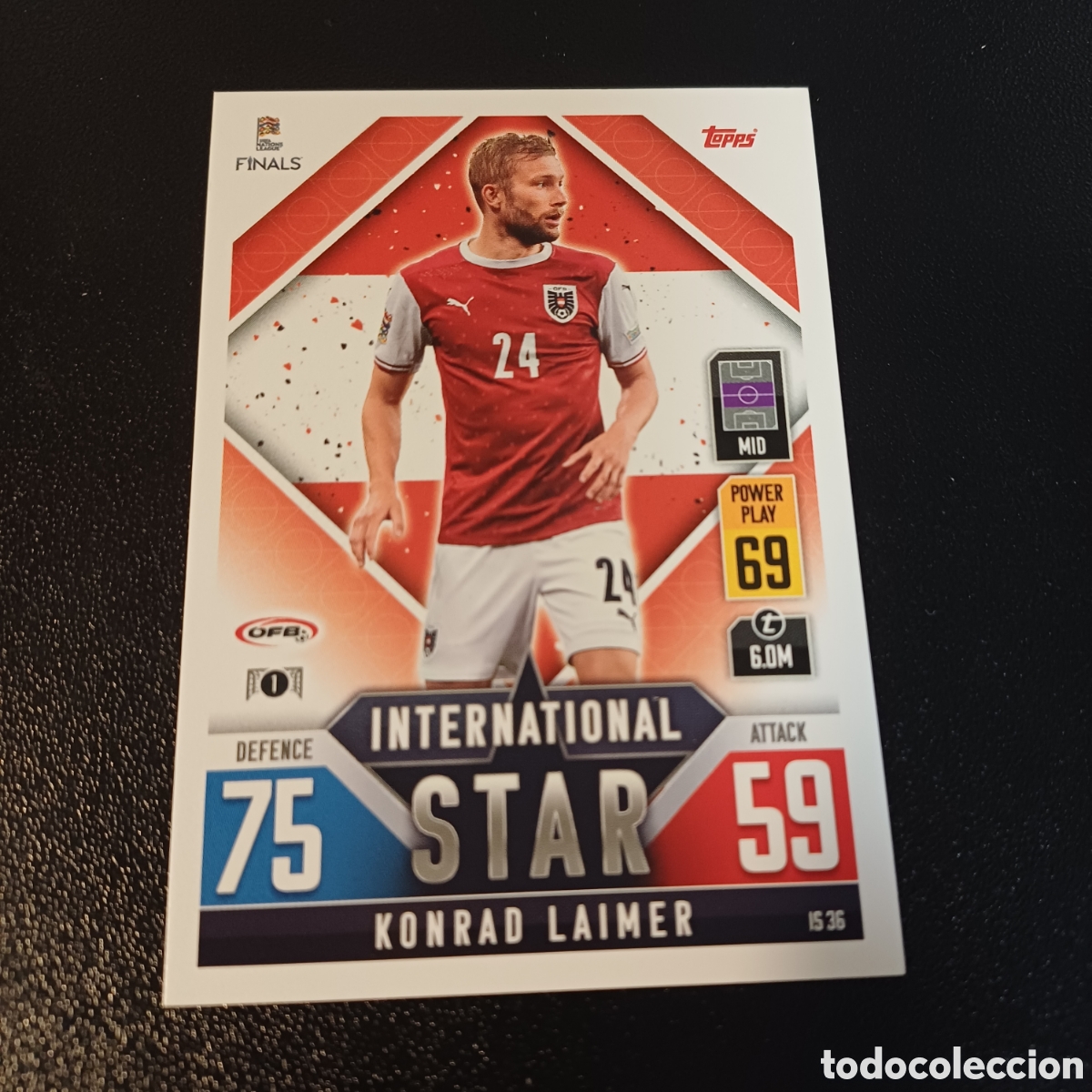 Trading Cards: #IS36 KONRAD LAIMER AUSTRIA TOPPS MATCH ATTAX 101 THE ROAD TO UEFA NATIONS LEAGUE FINALS 2022