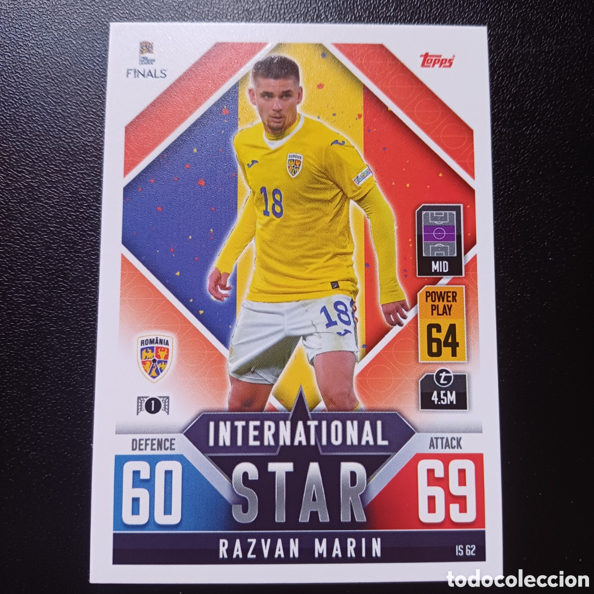 Trading Cards: #IS62 RAZVAN MARIN ROMANIA TOPPS MATCH ATTAX 101 THE ROAD TO UEFA NATIONS LEAGUE FINALS 2022